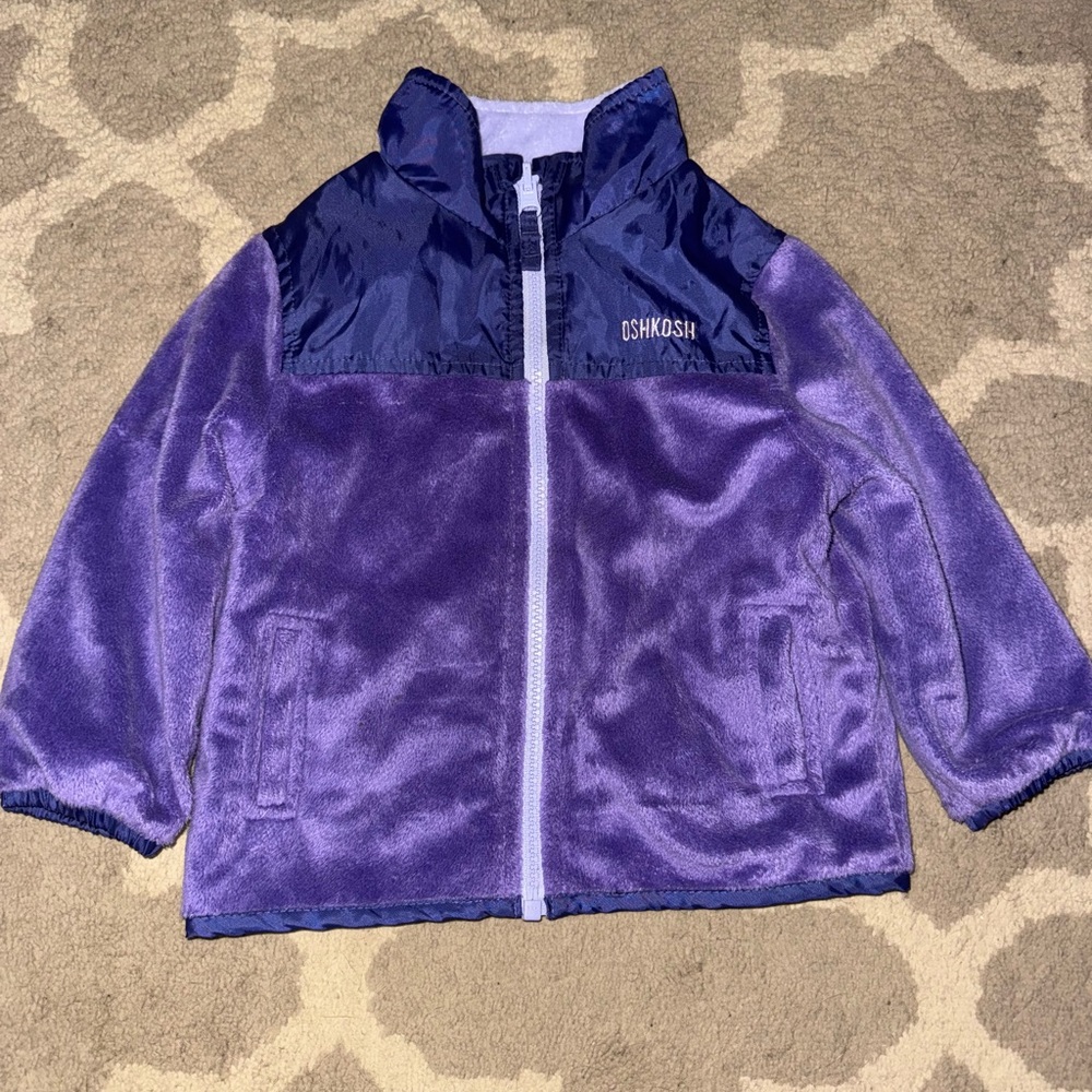 OshKosh B'gosh Purple Sweatshirt Hoodie Full-Zip